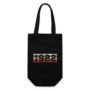Jahrgang 1982 Retro 1982 Geburtstagsgeschenk - Geschenkbeutel für Flaschen - Schwarz - Vorne