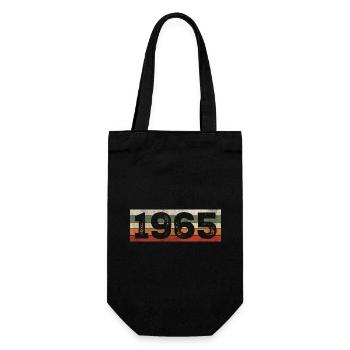 Vintage 1965 Retro 1965 Birthday Gift - Gift Bag for Bottles - black - Front