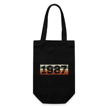 Millésime 1987 Cadeau D’anniversaire Rétro 1987 - Sac à bouteille - noir - Devant