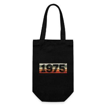 Jahrgang 1975 Retro 1975 Geburtstagsgeschenk - Geschenkbeutel für Flaschen - Schwarz - Vorne