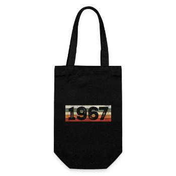 Jahrgang 1967 Retro 1967 Geburtstagsgeschenk - Geschenkbeutel für Flaschen - Schwarz - Vorne