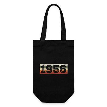 Vintage 1956 Retro 1956 Birthday Gift - Gift Bag for Bottles - black - Front