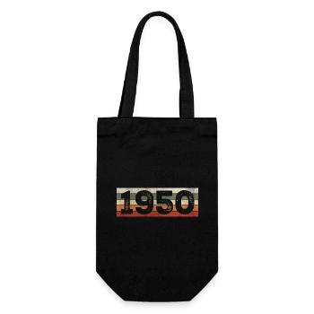 Millésime 1950 Cadeau D’anniversaire Rétro 1950 - Sac à bouteille - noir - Devant