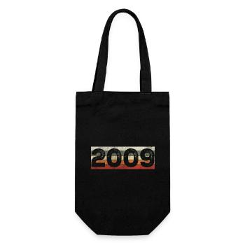 Millésime 2009 Cadeau D’anniversaire Rétro 2009 - Sac à bouteille - noir - Devant