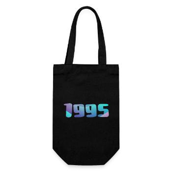 1995 Geburtstagsgeschenk Vintage 1995 Retro 1995 - Geschenkbeutel für Flaschen - Schwarz - Vorne