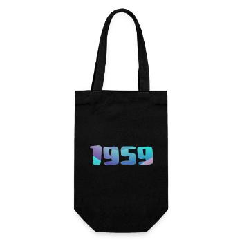 1959 Geburtstagsgeschenk Vintage 1959 Retro 1959 - Geschenkbeutel für Flaschen - Schwarz - Vorne
