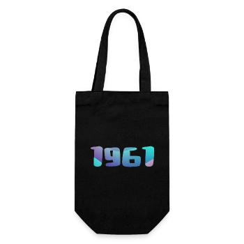 Cadeau Anniversaire 1961 Millésime 1961 Rétro 1961 - Sac à bouteille - noir - Devant