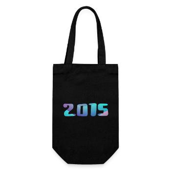 Geburtstagsgeschenk 2015 Jahrgang 2015 Retro 2015 - Geschenkbeutel für Flaschen - Schwarz - Vorne