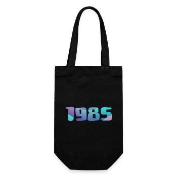 Geburtstagsgeschenk 1985 Jahrgang 1985 Retro 1985 - Geschenkbeutel für Flaschen - Schwarz - Vorne