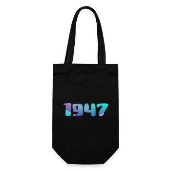 Geburtstagsgeschenk 1947 Jahrgang 1947 Retro 1947 - Geschenkbeutel für Flaschen - Schwarz - Vorne