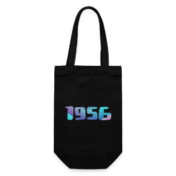 1956 Geburtstagsgeschenk Vintage 1956 Retro 1956 - Geschenkbeutel für Flaschen - Schwarz - Vorne
