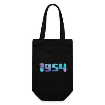 1954 Geburtstagsgeschenk Vintage 1954 Retro 1954 - Geschenkbeutel für Flaschen - Schwarz - Vorne