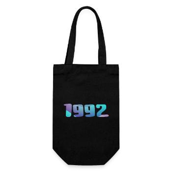 1992 Geburtstagsgeschenk Vintage 1992 Retro 1992 - Geschenkbeutel für Flaschen - Schwarz - Vorne