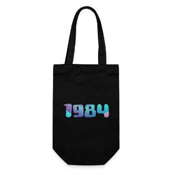 1984 Geburtstagsgeschenk Vintage 1984 Retro 1984 - Geschenkbeutel für Flaschen - Schwarz - Vorne