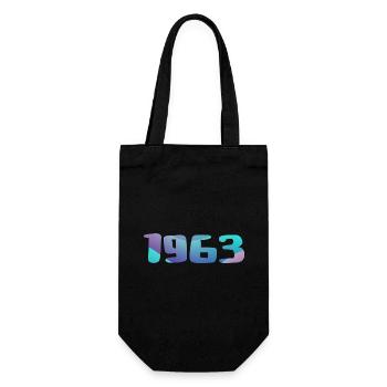 1963 Geburtstagsgeschenk Vintage 1963 Retro 1963 - Geschenkbeutel für Flaschen - Schwarz - Vorne