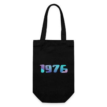 1976 Geburtstagsgeschenk Vintage 1976 Retro 1976 - Geschenkbeutel für Flaschen - Schwarz - Vorne