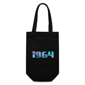 Geburtstagsgeschenk 1964 Jahrgang 1964 Retro 1964 - Geschenkbeutel für Flaschen - Schwarz - Vorne