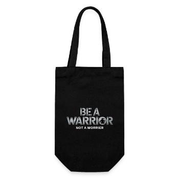 Soyez un guerrier, pas un dicton inspirant inquiet - Sac à bouteille - noir - Devant