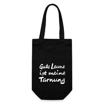 Good mood is my camouflage - Gift Bag for Bottles - black - Front