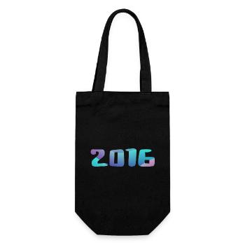 Geburtstagsgeschenk 2016 Jahrgang 2016 Retro 2016 - Geschenkbeutel für Flaschen - Schwarz - Vorne