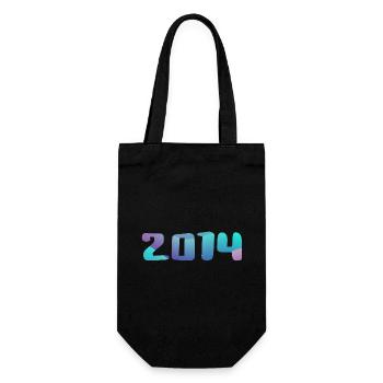 Geburtstagsgeschenk 2014 Jahrgang 2014 Retro 2014 - Geschenkbeutel für Flaschen - Schwarz - Vorne