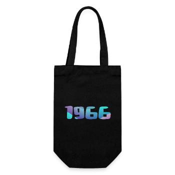 1966 Geburtstagsgeschenk Vintage 1966 Retro 1966 - Geschenkbeutel für Flaschen - Schwarz - Vorne