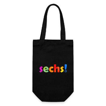 SECHS 6 JAHRE JUNGE 6. GEBURTSTAG - Geschenkbeutel für Flaschen - Schwarz - Vorne