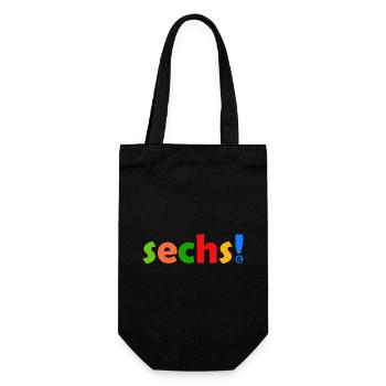 SECHS 6 JAHRE JUNGE 6. GEBURTSTAG - Geschenkbeutel für Flaschen - Schwarz - Vorne