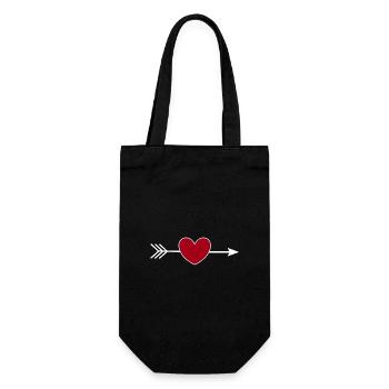 Valentine's Day, Valentine's Day, Valentine's Day - Gift Bag for Bottles - black - Front