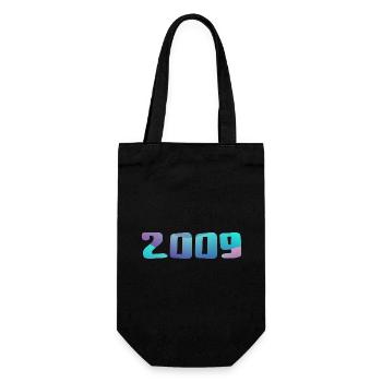 Birthday Gift 2009 Vintage 2009 Retro 2009 - Gift Bag for Bottles - black - Front