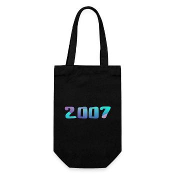 Geburtstagsgeschenk 2007 Jahrgang 2007 Retro 2007 - Geschenkbeutel für Flaschen - Schwarz - Vorne