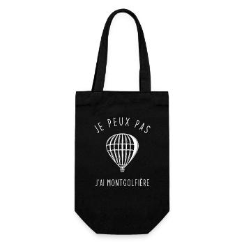 Je peux pas j'ai montgolfière - Sac à bouteille - noir - Devant