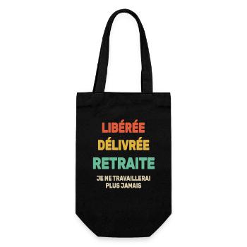 Libéré Délivré Je Ne Travaillerai Plus Jamais - Sac à bouteille - noir - Devant