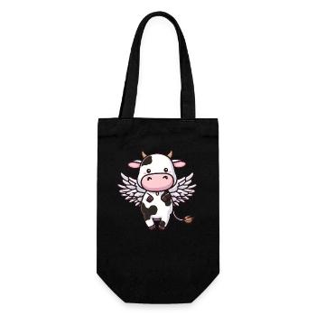 Ailes d’ange de vache - Sac à bouteille - noir - Devant