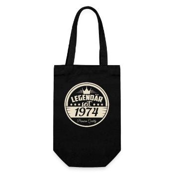 Legendär seit 1974 - Geschenkbeutel für Flaschen - Schwarz - Vorne