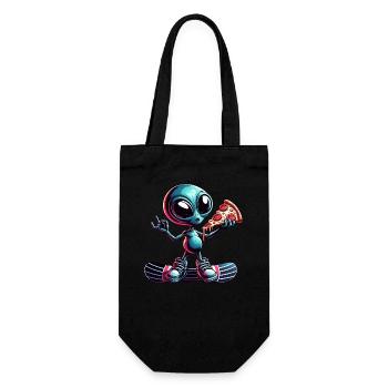 Alien Snowboarder : Pizza Action - Sac à bouteille - noir - Devant