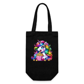 Licorne Popcorn Carnaval, Costume Arc-en-ciel - Sac à bouteille - noir - Devant