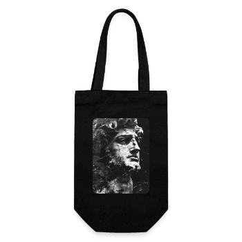 visage brisé d’une statue de marbre - Sac à bouteille - noir - Devant