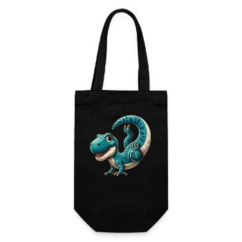 Dino T-Rex Handstand Sport Salto Flip - Geschenkbeutel für Flaschen - Schwarz - Vorne