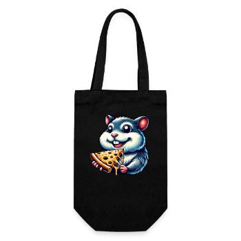 Hamster cochon d’Inde pizza amateur de restauration rapide - Sac à bouteille - noir - Devant