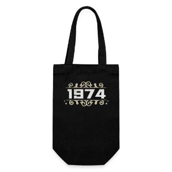 Millésime 1974 Rétro Anniversaire 1974 Millésime 1974 - Sac à bouteille - noir - Devant