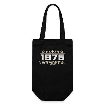 Millésime 1975 Rétro Anniversaire 1975 Millésime 1975 - Sac à bouteille - noir - Devant