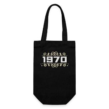 Millésime Années 1970 Rétro Anniversaire Années 1970 Années 1970 Années 1970 - Sac à bouteille - noir - Devant