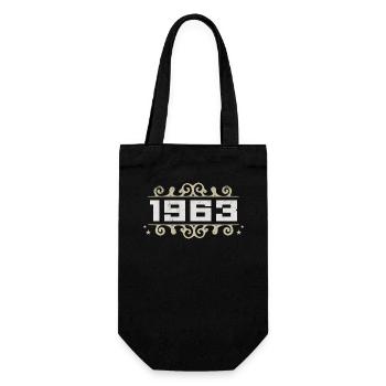 Millésime 1963 Rétro Anniversaire 1963 Millésime 1963 - Sac à bouteille - noir - Devant