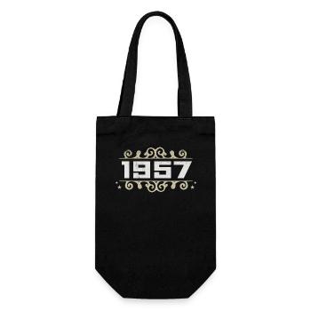 Millésime 1957 Rétro Anniversaire 1957 Millésime 1957 - Sac à bouteille - noir - Devant