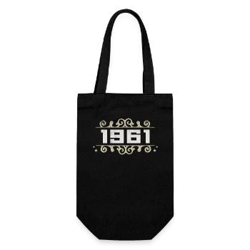 Millésime 1961 Rétro Anniversaire 1961 Millésime 1961 - Sac à bouteille - noir - Devant