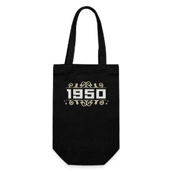Millésime 1950 Rétro Anniversaire Années 1950 Années 1950 Années 1950 - Sac à bouteille - noir - Devant