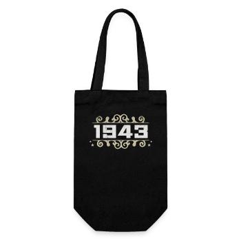 Millésime 1943 Rétro Anniversaire 1943 Millésime 1943 - Sac à bouteille - noir - Devant