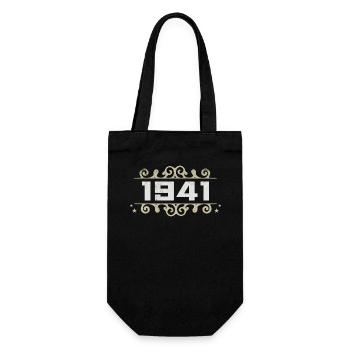 Millésime 1941 Rétro Anniversaire 1941 Millésime 1941 - Sac à bouteille - noir - Devant