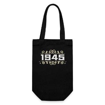Millésime 1945 Rétro Anniversaire 1945 Millésime 1945 - Sac à bouteille - noir - Devant